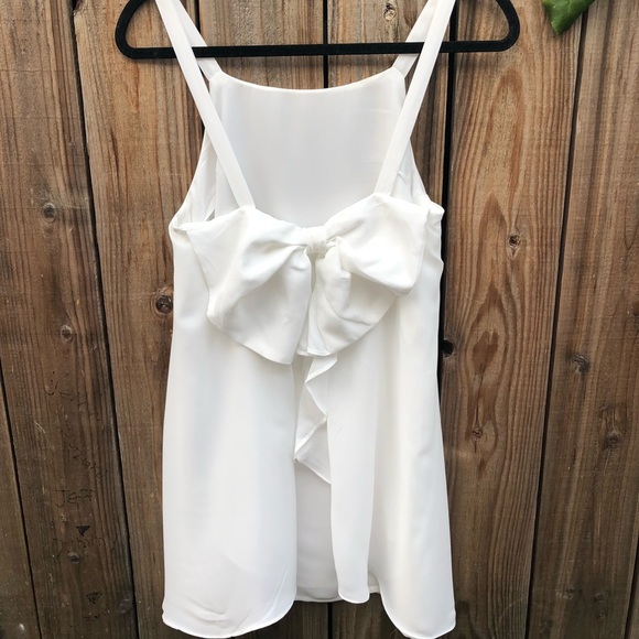Dresses & Skirts - White Mini Tank Dress With Bow on Back